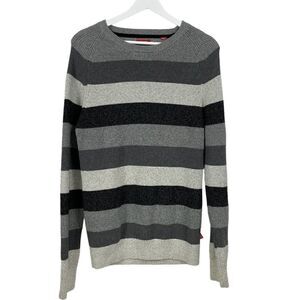 NEW Izod Classic Gray Striped Sweater